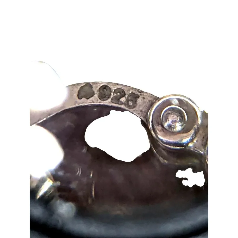 Sterling Silver Hoop Earrings Diamond Cut Small 16mm Preppy Coquette Whimsigoth